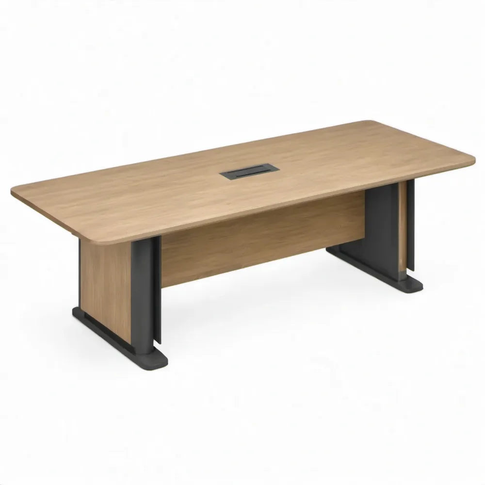 Bureau met kabeldoorvoer 160 x 80 x 75 cm Eiken/Zwart
